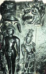 An ancient statue recovered during excavations in Rewari. A Tribune photograph 