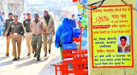 Heavy deployment of police personnel at Kishangarh village ahead of Gram Panchayat elections on Saturday