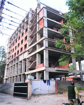 An under construction converted site in Industrial Area, Phase II, Chandigarh