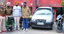 The vehicle thief arrested by Jalandhar police on Saturday. A Tribune photograph