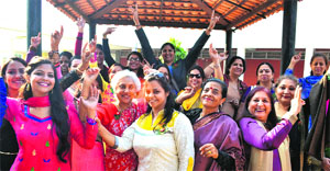 Alumni of the Post Graduate Government College for Girls, Sector 11, at the alumni meet on Sunday.
