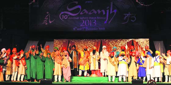Artistes stage the play, Moran Sarkar at the Saanjh Festival