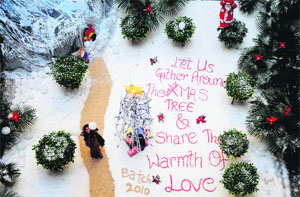 The decorated premises of the CMCH ahead of Christmas in Ludhiana.