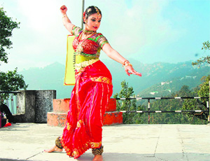 Arunima Kumar performs Kuchipudi dance at Ghanand Inter College in Mussoorie on Tuesday. 