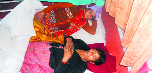 Two female patients who were to be operated upon admitted to Civil Hospital in Mussoorie on Tuesday. 