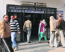 As the SPOs went on strike at Government Medical College in Jammu on Tuesday, there was no one to guard the hospital gates.