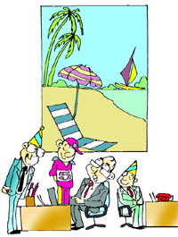 We are making the most of the year-end leave that you have denied us!