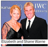 Elizabeth and Shane Warne 