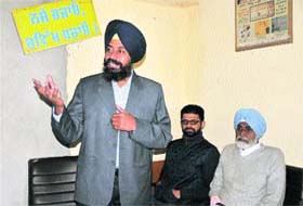 A counsellor speaks during the counselling session in Bathinda on Wednesday