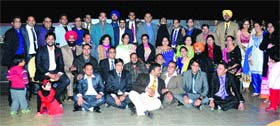 Former students of St Xaviers High School in a joyous mood during the alumni meet in Bathinda on Wednesday