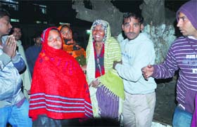 Members of the victims family in Sector 25 on Thursday