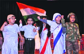 NEXT-GEN HEROES: Students of Heavens Kingdom High School perform during their annual day function in Jammu on Thursday