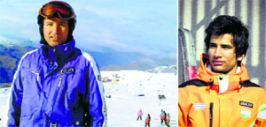 Hira Lal (right) and Himanshu Thakur made the cut for the Winter Olympics, in Turkey.