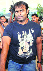 Captain Sunil James at the Mumbai airport on Friday. 