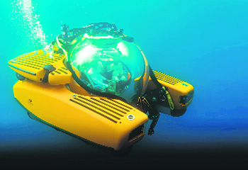 Triton 1000 private subs for two to eight passengers that can go down to a depth of 1,000 to 5,500 feet