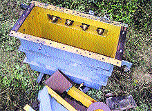 A view of a transformer stolen from a pole in Lopoke area near Amritsar