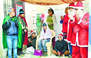 Special children celebrate Christmas at Darpan School in Ludhiana.