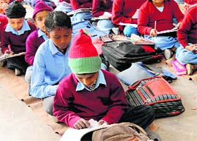 Children in a government school in Patiala