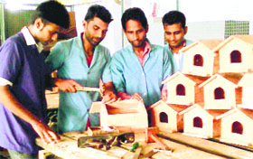 Charanjit Singh Channi trains students at an ITI in Sangrur district. 