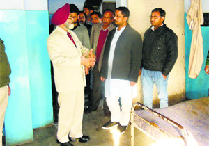 Medical Education & Research Minister Anil Joshi during a surprise checking at Guru Nanak Dev Hospital in Amritsar. 