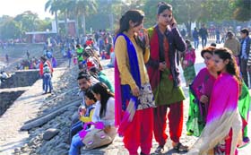 Celebrations by the lake: As the Sun shone, residents made most of the pleasant weather on Christmas at Sukhna Lake on Wednesday