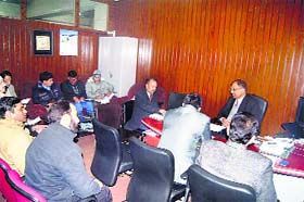 Chief Postmaster General, Department of Posts , J&K circle, Chandra Prakash chairs a meeting of the Town Official Language Implementation Committee of the Central government offices in Srinagar on Tuesday