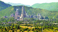 A view of the Barmana cement plant