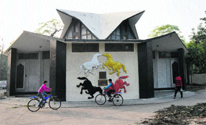 A view of Pash Library in Karnal. 