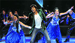 Bollywood star Ranveer Singh performs during the closing ceremony of World Kabaddi Cup in Ludhiana