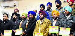 Members of the Anti-Crime Association during a meeting in Ludhiana