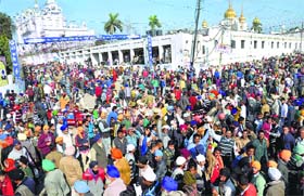 Sea of devotees: Pilgrims at the Shaheedi Jor Mela in Fatehgarh Sahib on Thursday