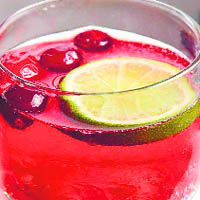 Sparkling cranberry-ginger punch