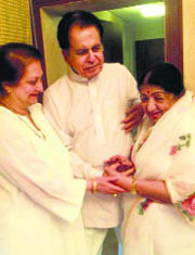 Saira Banu, Dilip Kumar and Lata Mangeshkar