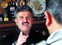Sanjay Chauhan, Mayor, addresses mediapersons at the Municipal Corporation office in Shimla on Saturday