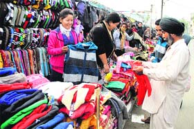 Selling like hot cakes: As mercury goes below zero, vendors at Tibetan Market in Jalandhar are doing roaring business