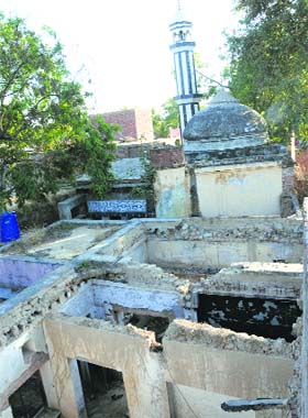 Ravaged houses at Fugana village in Muzaffarnagar district