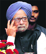 PM Manmohan Singh was on the defensive this year as his government faced flak for one scam after another