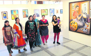 We paying a tribute to Amrita Shergil at an exhibition  