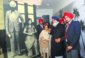 Chief Minister Parkash Singh Badal at the Dewan Singh Kalepani Museum at Siswan.