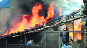 On May 9, a fire broke out at a restaurant at Ghumar Mandi.