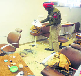 On December 7, a policeman at the salon where acid was thrown on Harpreet Kaur, a Barnala-based girl, in Sarabha Nagar.