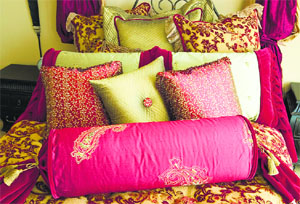 Floral patterned cushions can add zing to your decor.