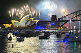 New Years celebrations at Sydney Harbour.