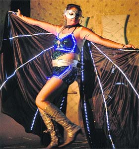 Revelry: A dancer at a New Year party in Jalandhar on Tuesday night