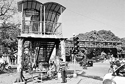 A foot overbridge at Phase VII in Mohali