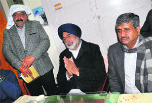 Education Minister Sikandar Singh Maluka interacts with mediapersons in Bathinda on Friday. T