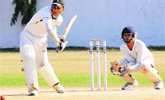 A match in progress between Baptist School and St Soldiers School during the SS Bawa Memorial (U-16) Inter-School Tournament, Sector 26, Chandigarh. tribune photo: Pradeep Tewari
