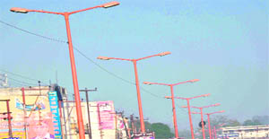 Most of the streetlights in Haridwar are lying defunct.