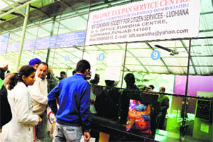 PAN cards being made at Suvidha Centre in Ludhiana.
