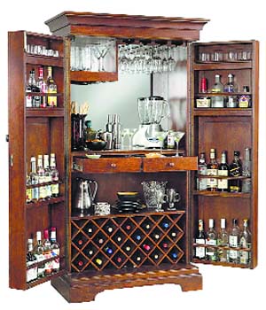 An antique home bar
